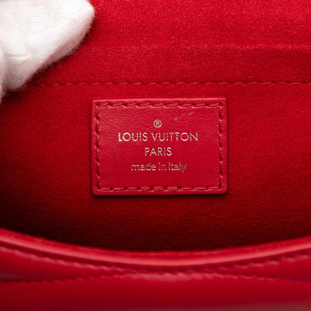 Louis Vuitton AB Louis Vuitton Red Calf Leather New Wave Chain Bag MM Italy