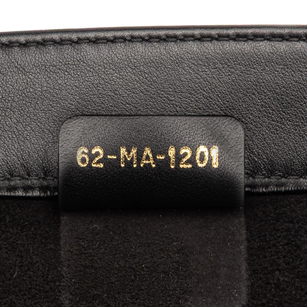 Christian Dior AB Dior Black Calf Leather Medium Embossed Book Tote Italy