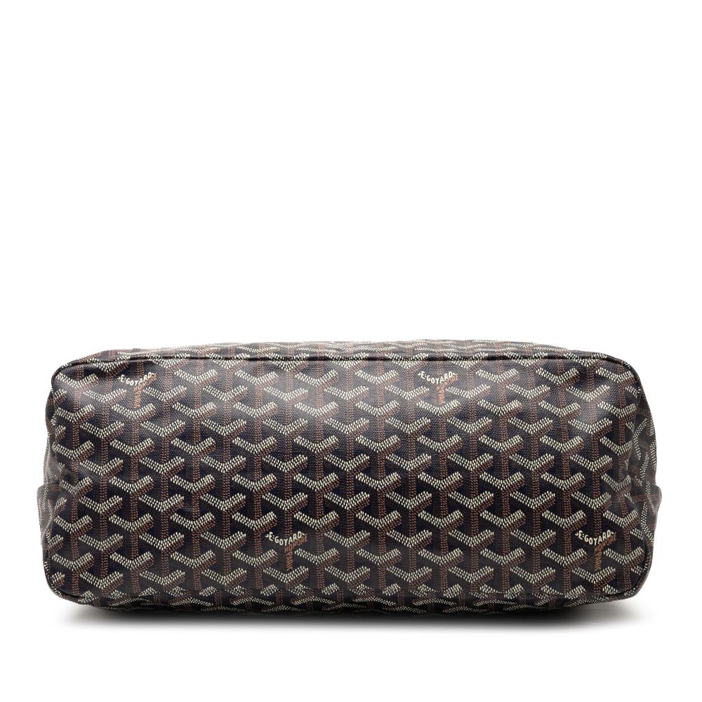 Goyard AB Goyard Black Coated Canvas Fabric Goyardine Boheme Hobo France