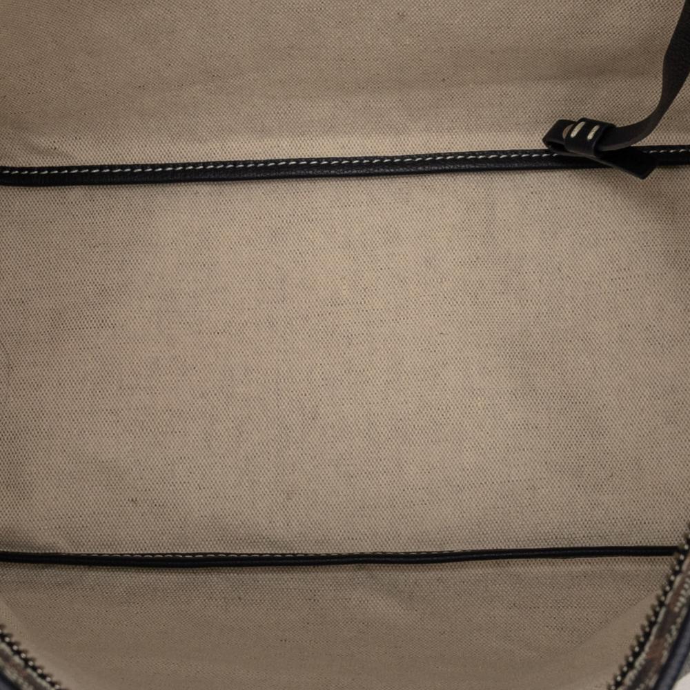 Goyard AB Goyard Black Coated Canvas Fabric Goyardine Boheme Hobo France