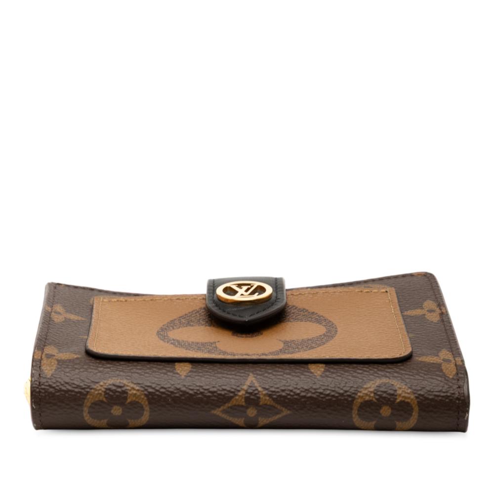 Louis Vuitton B Louis Vuitton Brown Monogram Canvas Fabric Monogram Giant Reverse Juliette Wallet France