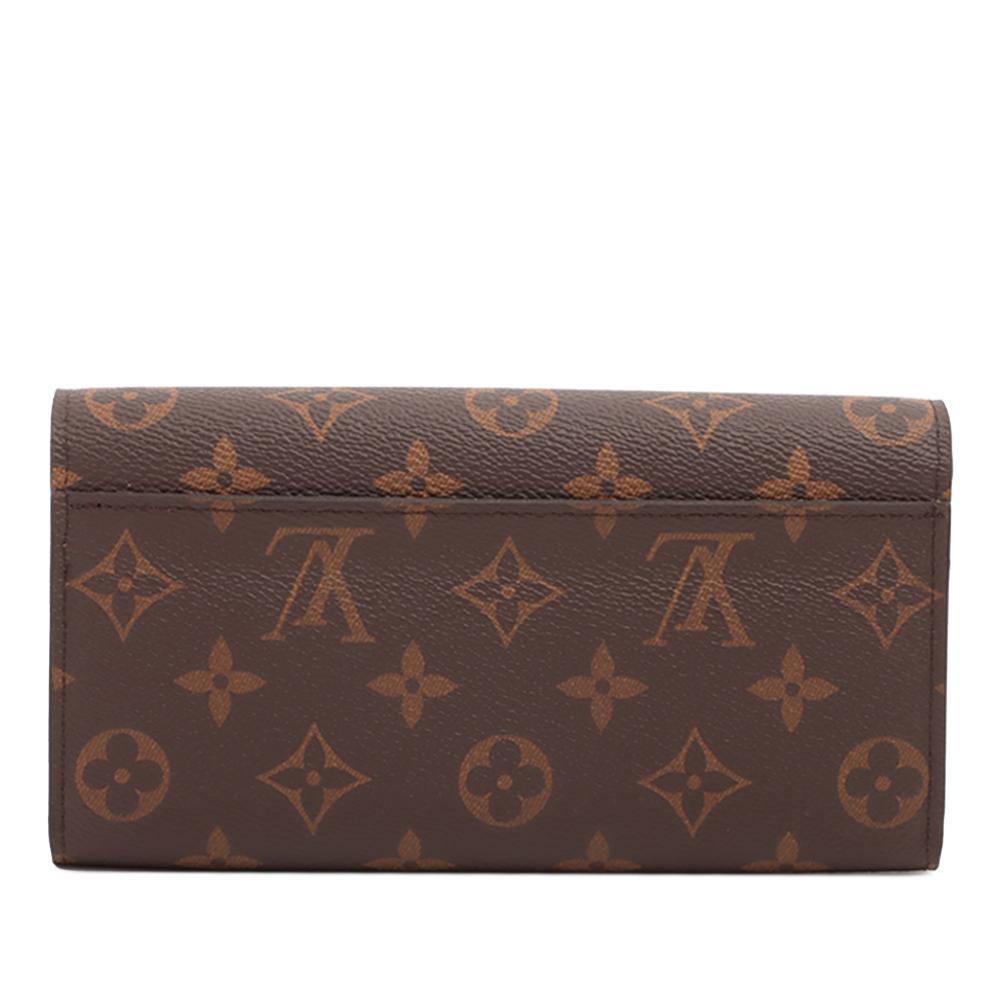 Louis Vuitton AB Louis Vuitton Brown Monogram Canvas Fabric Monogram Portefeuille Sarah Wallet France