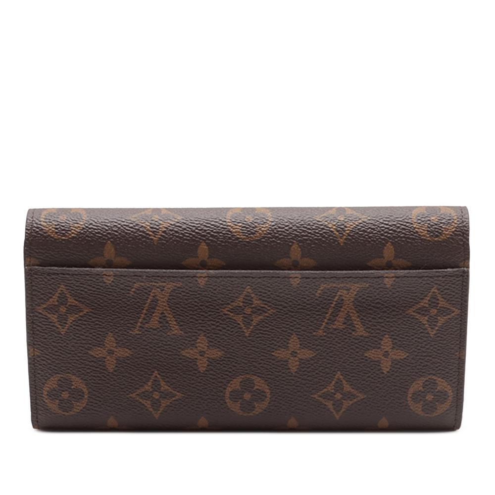 Louis Vuitton AB Louis Vuitton Brown Monogram Canvas Fabric Monogram Sarah Long Wallet France