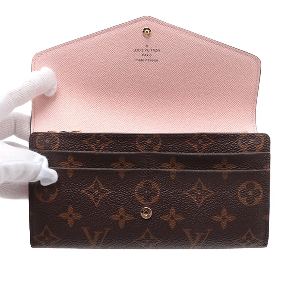 Louis Vuitton AB Louis Vuitton Brown Monogram Canvas Fabric Monogram Sarah Long Wallet France