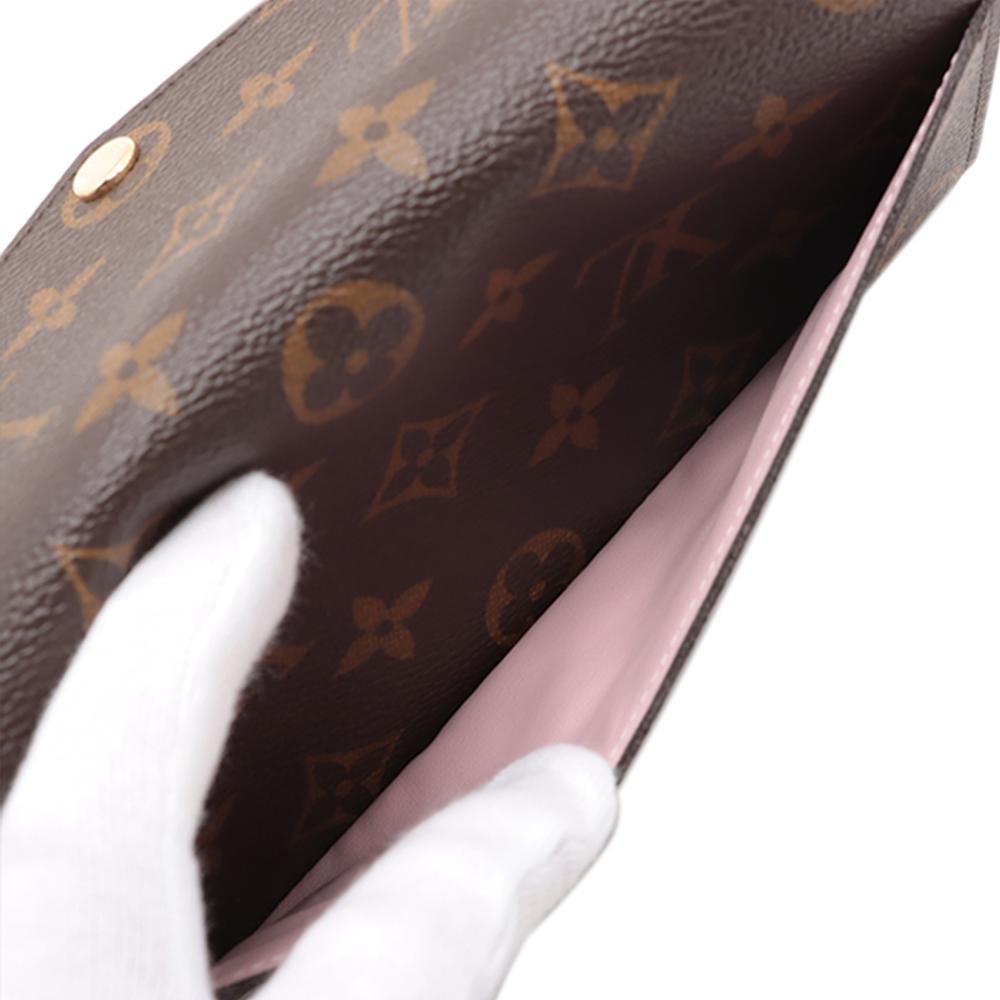 Louis Vuitton AB Louis Vuitton Brown Monogram Canvas Fabric Monogram Sarah Long Wallet France