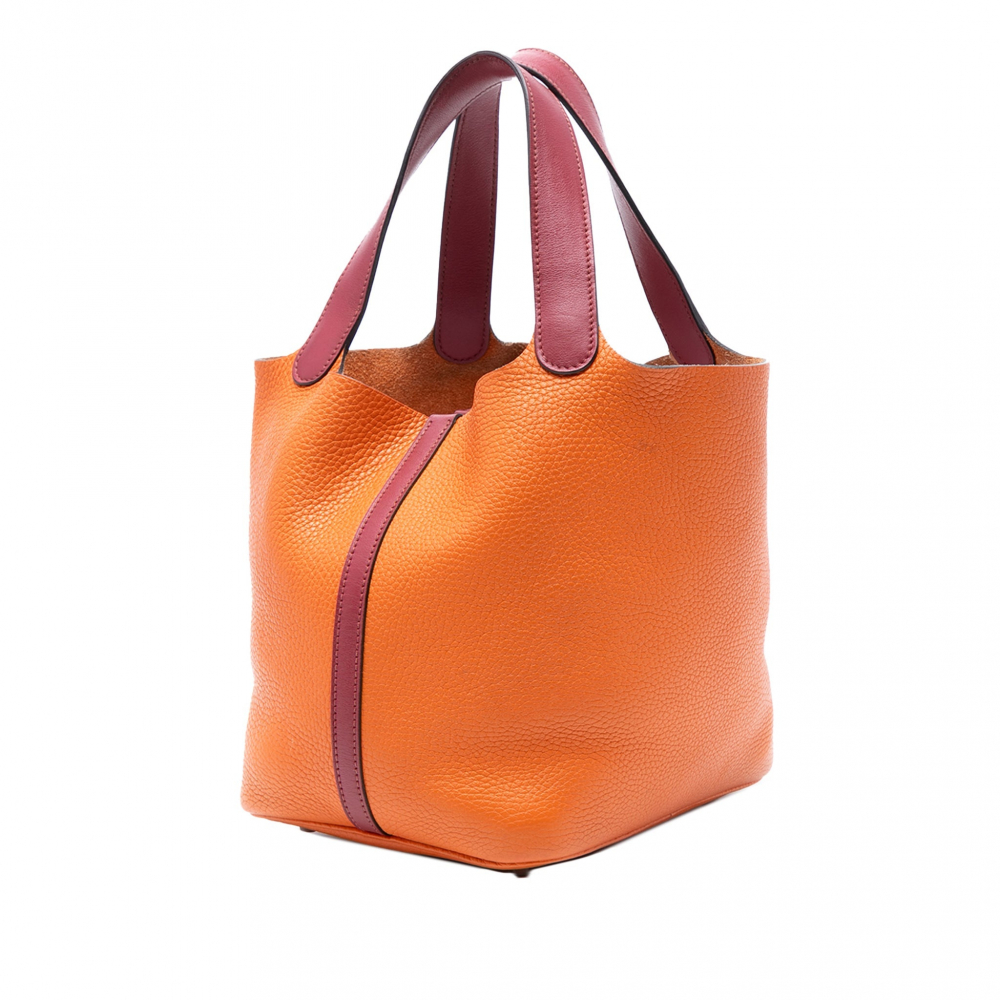 Hermès Picotin 22 Leather Lock Bucket Handbag Bicolor