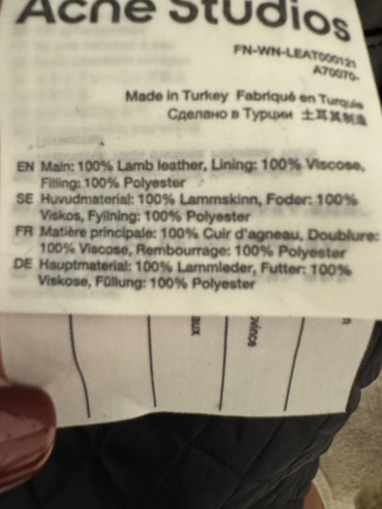 Acne Studios Biker leather jacket