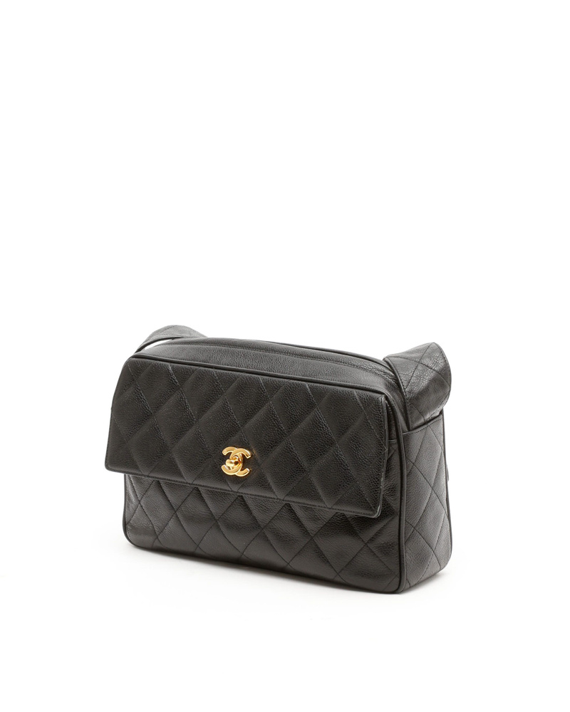 Chanel Caviar CC Quilted Camera Bag