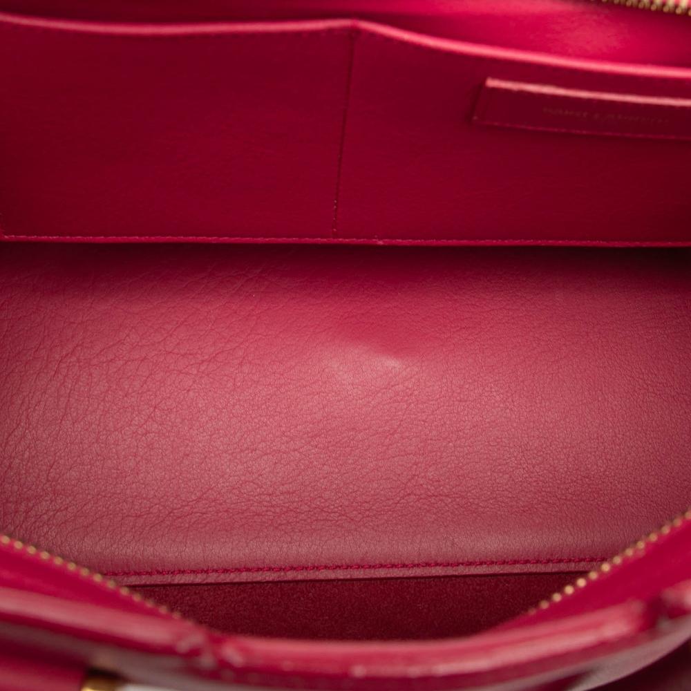 Saint Laurent B Saint Laurent Pink Hot Pink Calf Leather Small skin Cabas Chyc Satchel Italy