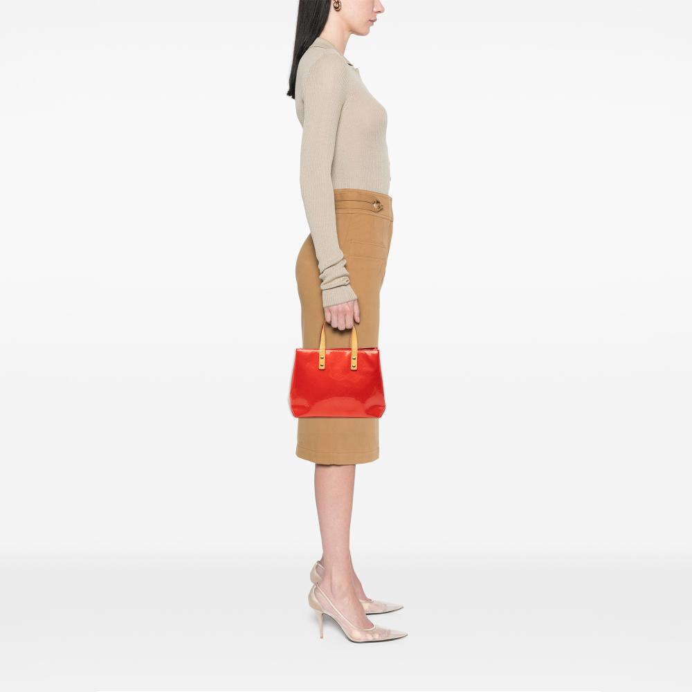 Louis Vuitton B Louis Vuitton Red Vernis Leather Leather Monogram Vernis Reade PM France