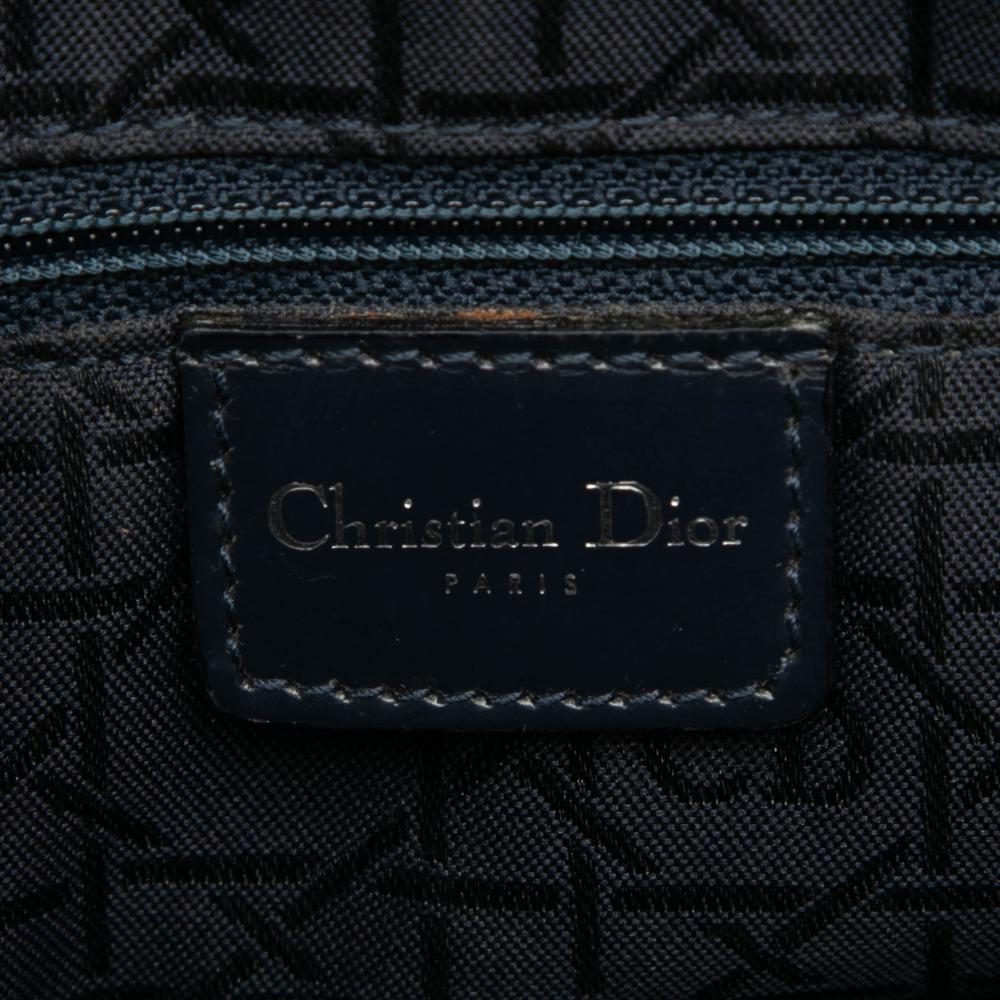 Christian Dior B Dior Blue Light Blue Denim Fabric Large Cannage Acrylic Handles Lady Dior Italy