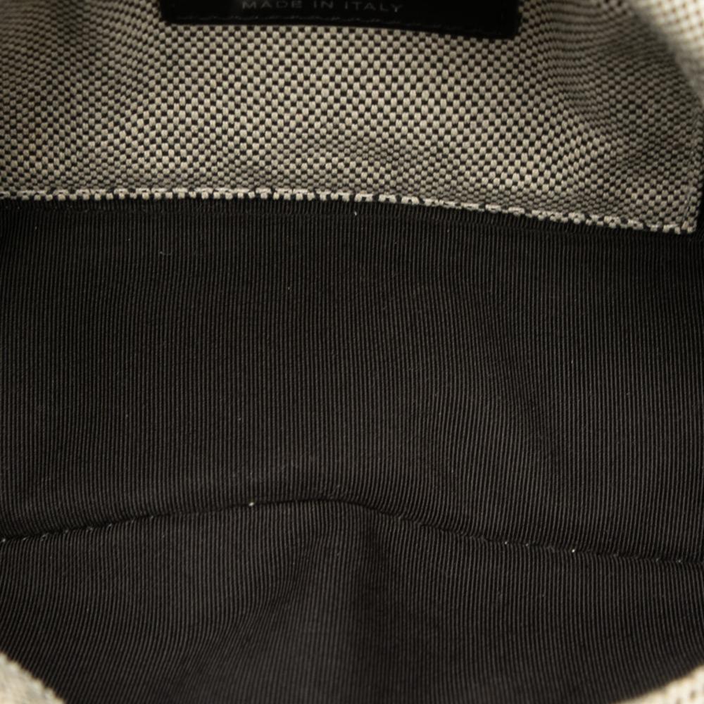 Chanel AB Chanel Gray with Yellow Light Yellow Canvas Fabric CC Camellia No. 5 Shoulder Bag Italy