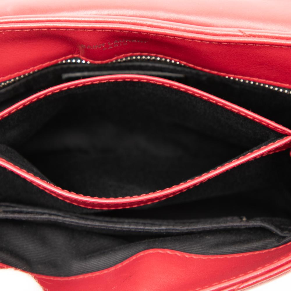 Saint Laurent B Saint Laurent Red Calf Leather Toy Matelasse Monogram LouLou Crossbody Italy