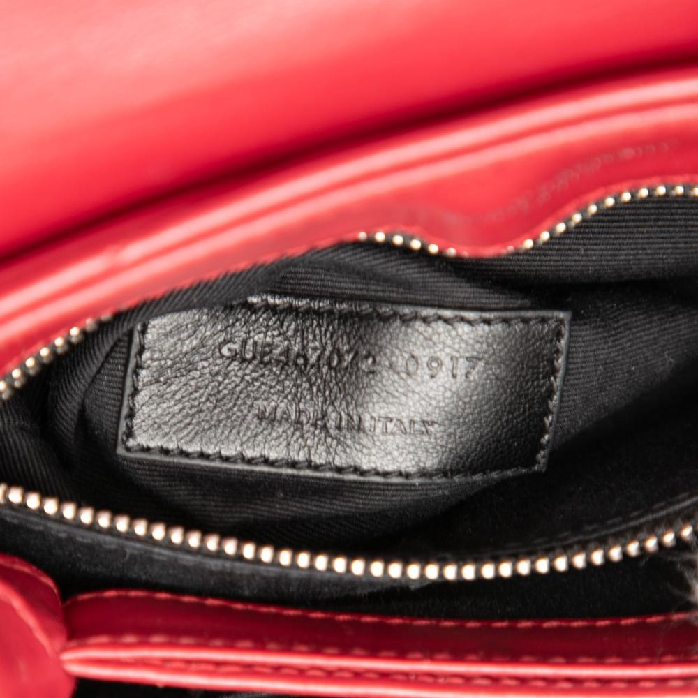 Saint Laurent B Saint Laurent Red Calf Leather Toy Matelasse Monogram LouLou Crossbody Italy