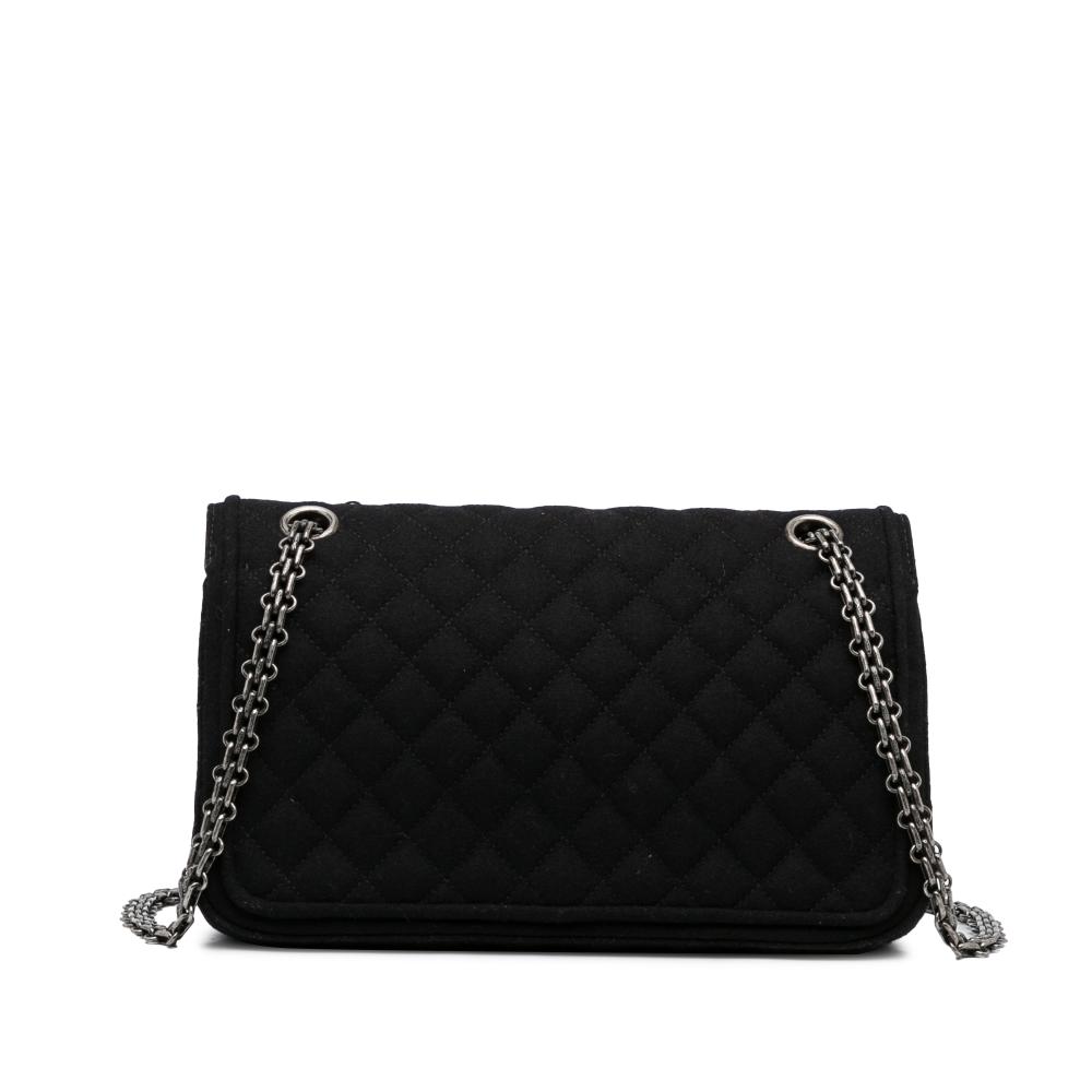 Chanel AB Chanel Black Wool Fabric Reissue Shoulder Bag France
