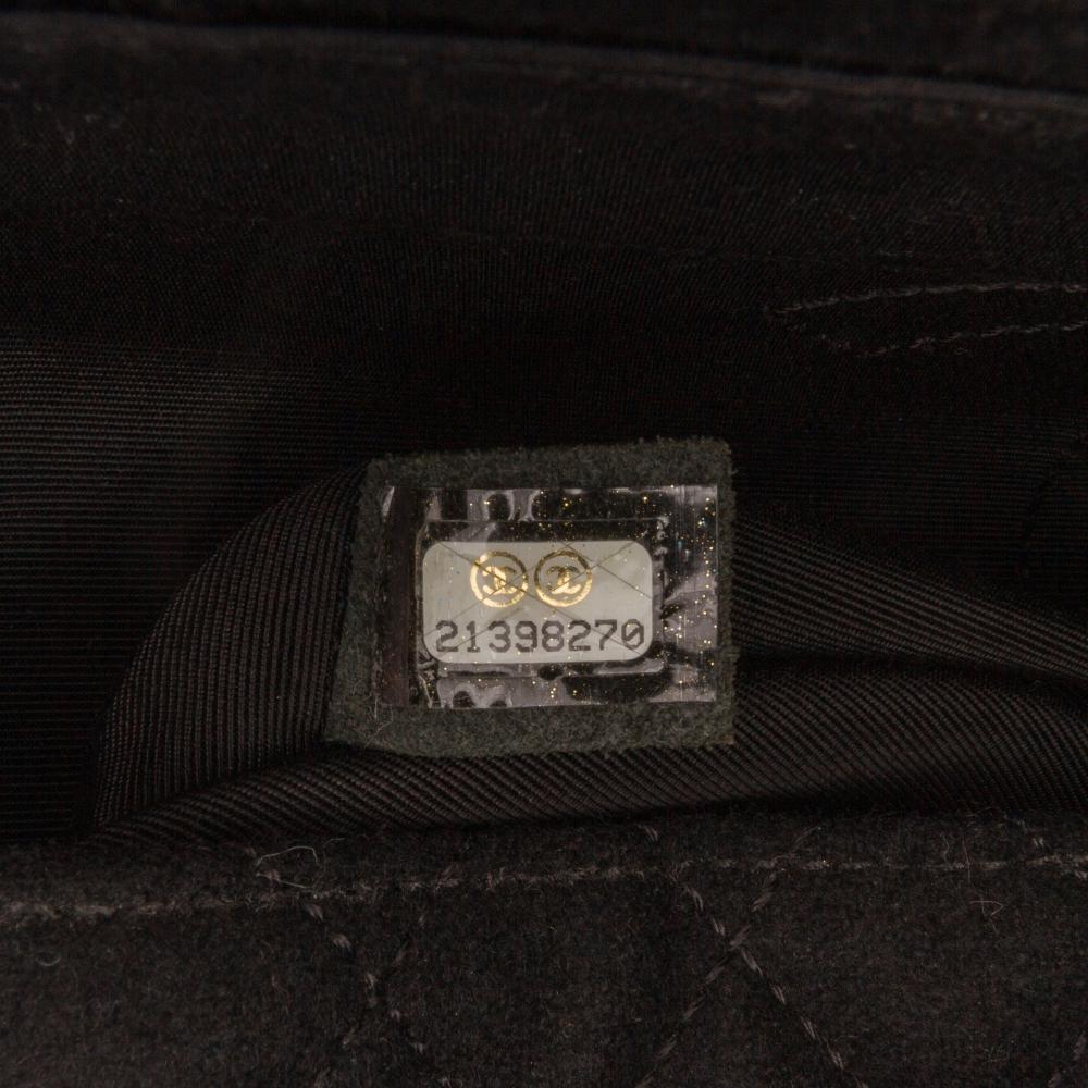 Chanel AB Chanel Black Wool Fabric Reissue Shoulder Bag France