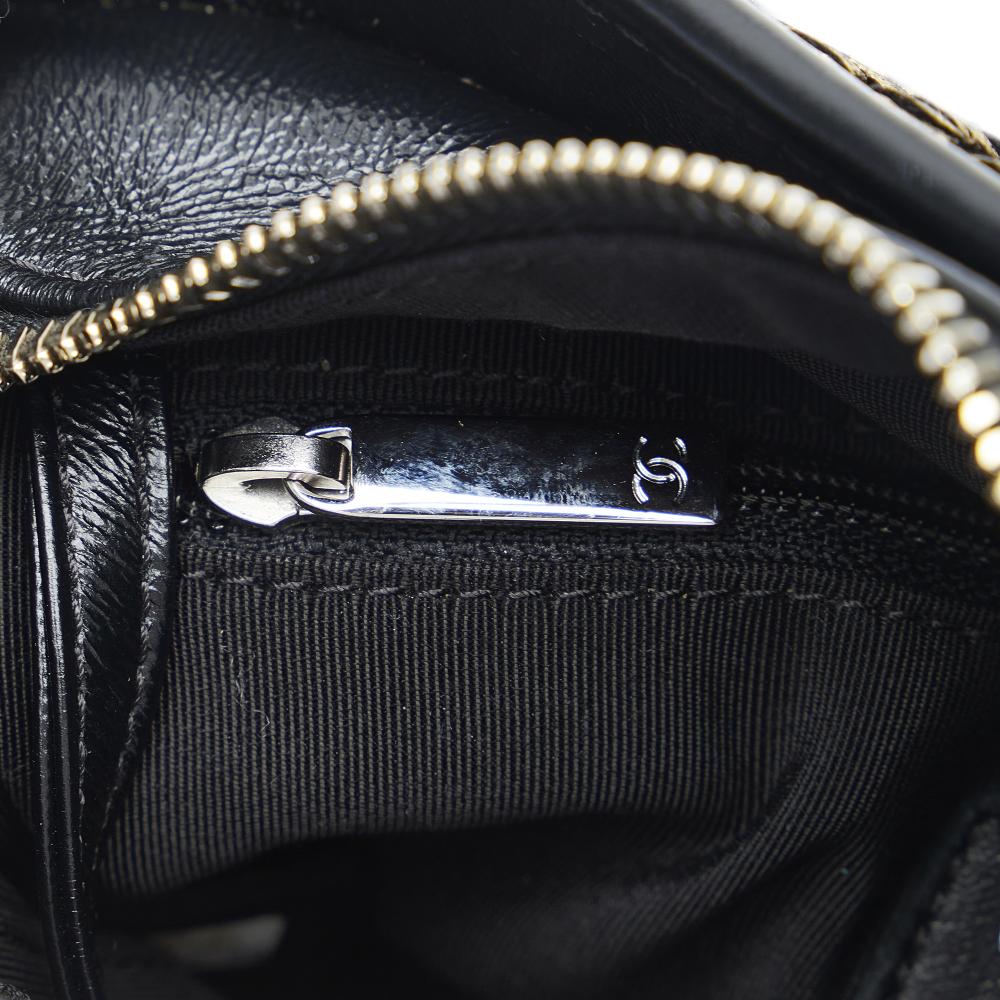 Chanel AB Chanel Black Tweed Fabric Small Painted Knit Gabrielle Crossbody Bag Italy