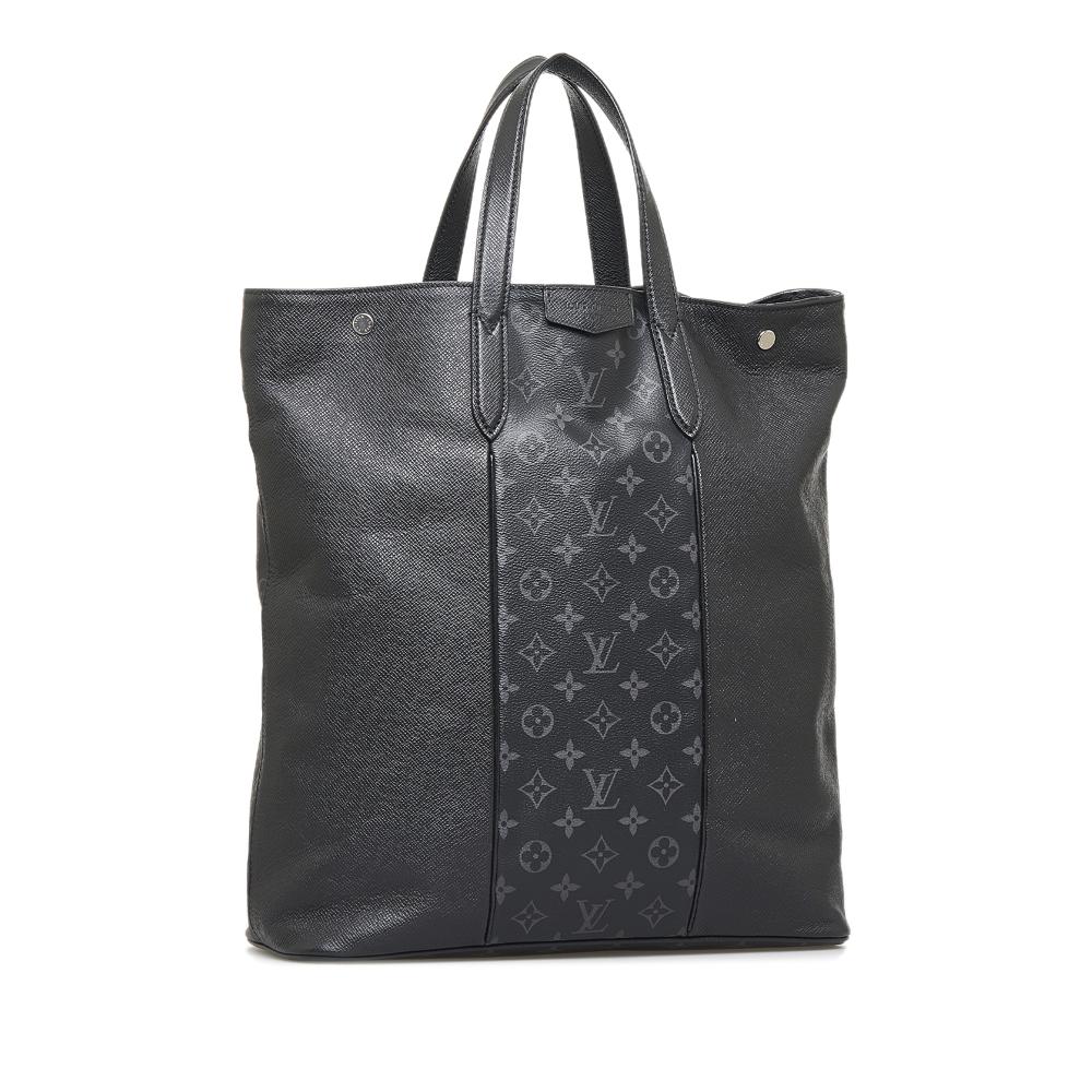 Louis Vuitton B Louis Vuitton Black Taiga Leather Leather Taigarama Outdoor Tote France