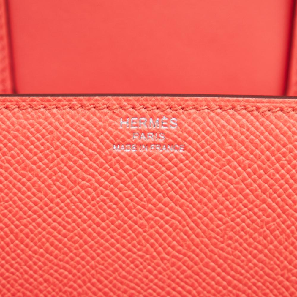 Hermès AB Hermès Red Calf Leather Mini Epsom Della Cavalleria France
