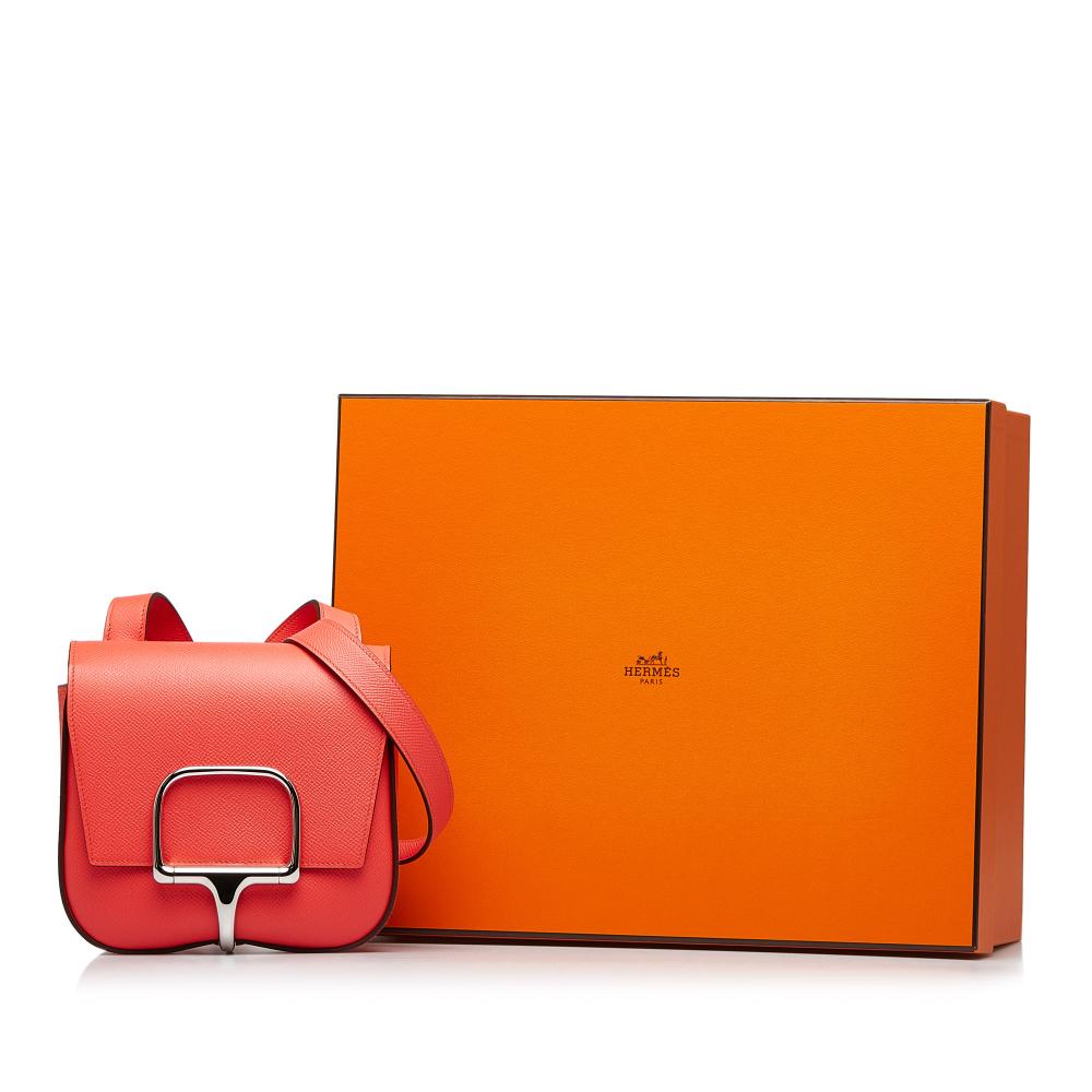 Hermès AB Hermès Red Calf Leather Mini Epsom Della Cavalleria France