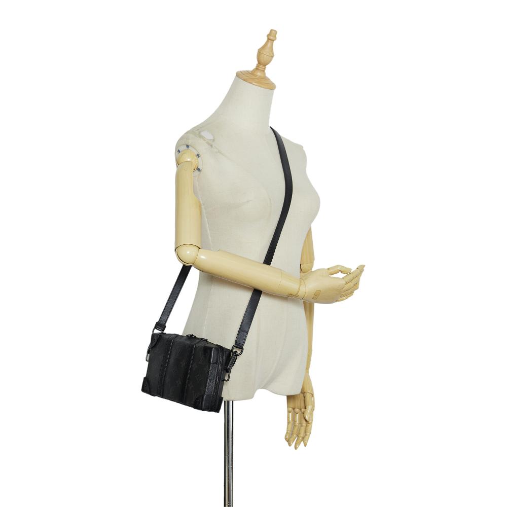 Louis Vuitton B Louis Vuitton Black Monogram Canvas Canvas Monogram Eclipse Soft Trunk Wallet Crossbody France