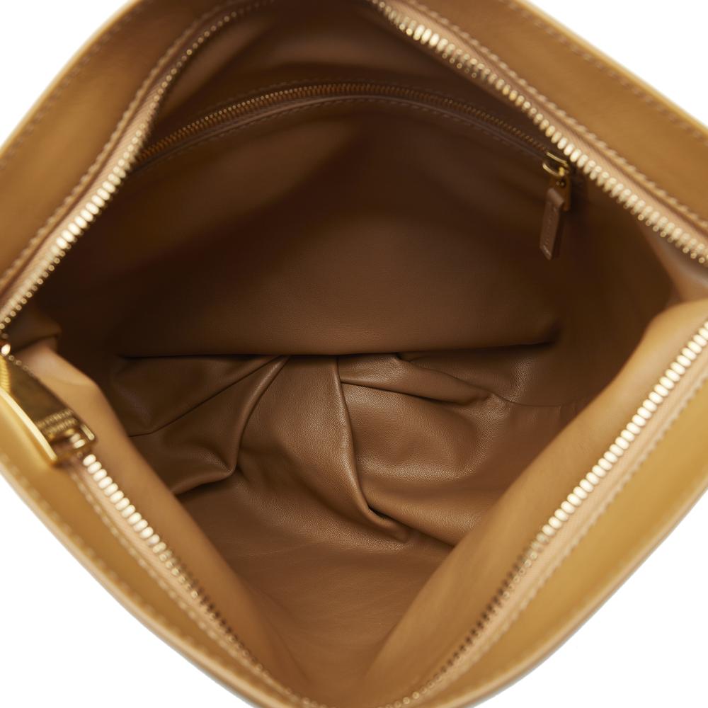 Bottega Veneta AB Bottega Veneta Brown Beige Calf Leather The Twist Italy