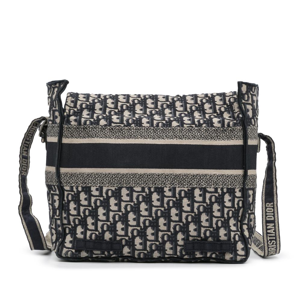Christian Dior B Dior Blue Navy Canvas Fabric Oblique Diorcamp Italy