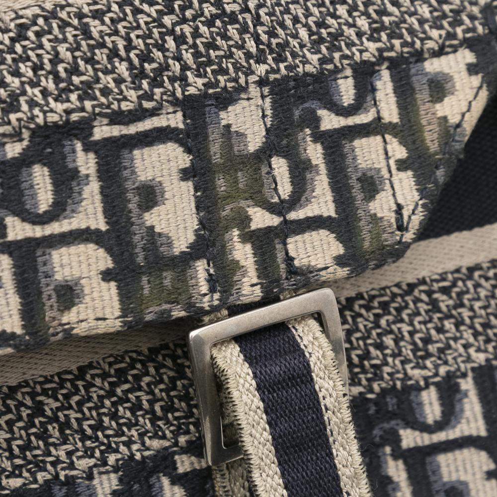Christian Dior B Dior Blue Navy Canvas Fabric Oblique Diorcamp Italy