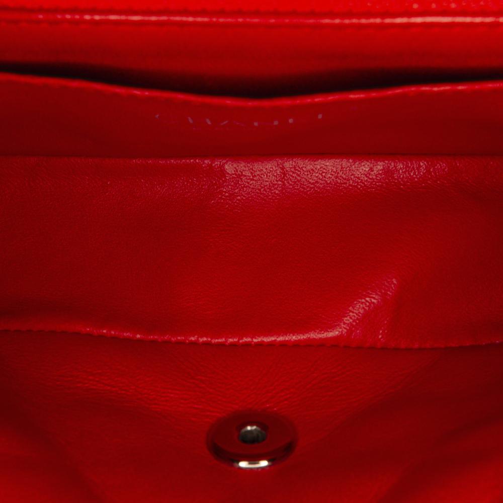 Chanel B Chanel Red Lambskin Leather Leather Mini Rectangular Classic Lambskin Single Flap Italy
