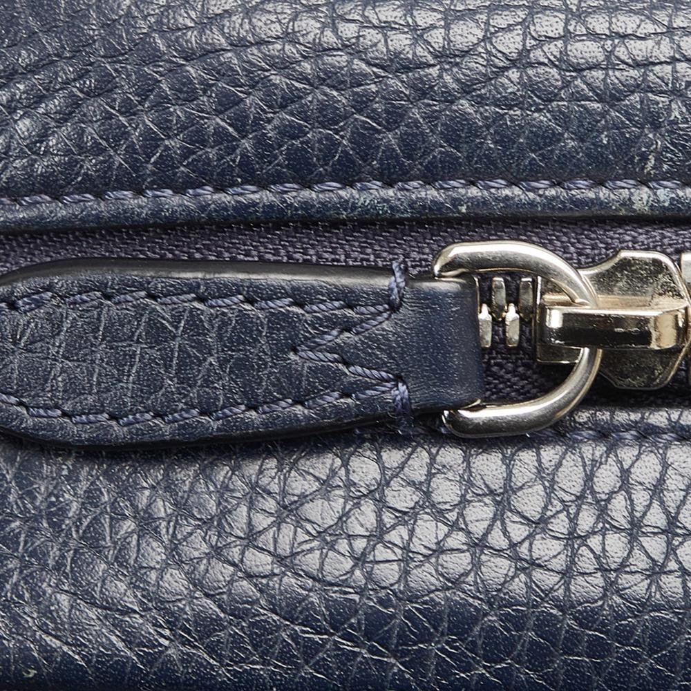 Louis Vuitton B Louis Vuitton Blue Dark Blue Calf Leather Taurillon Danube LV Circle PM Italy