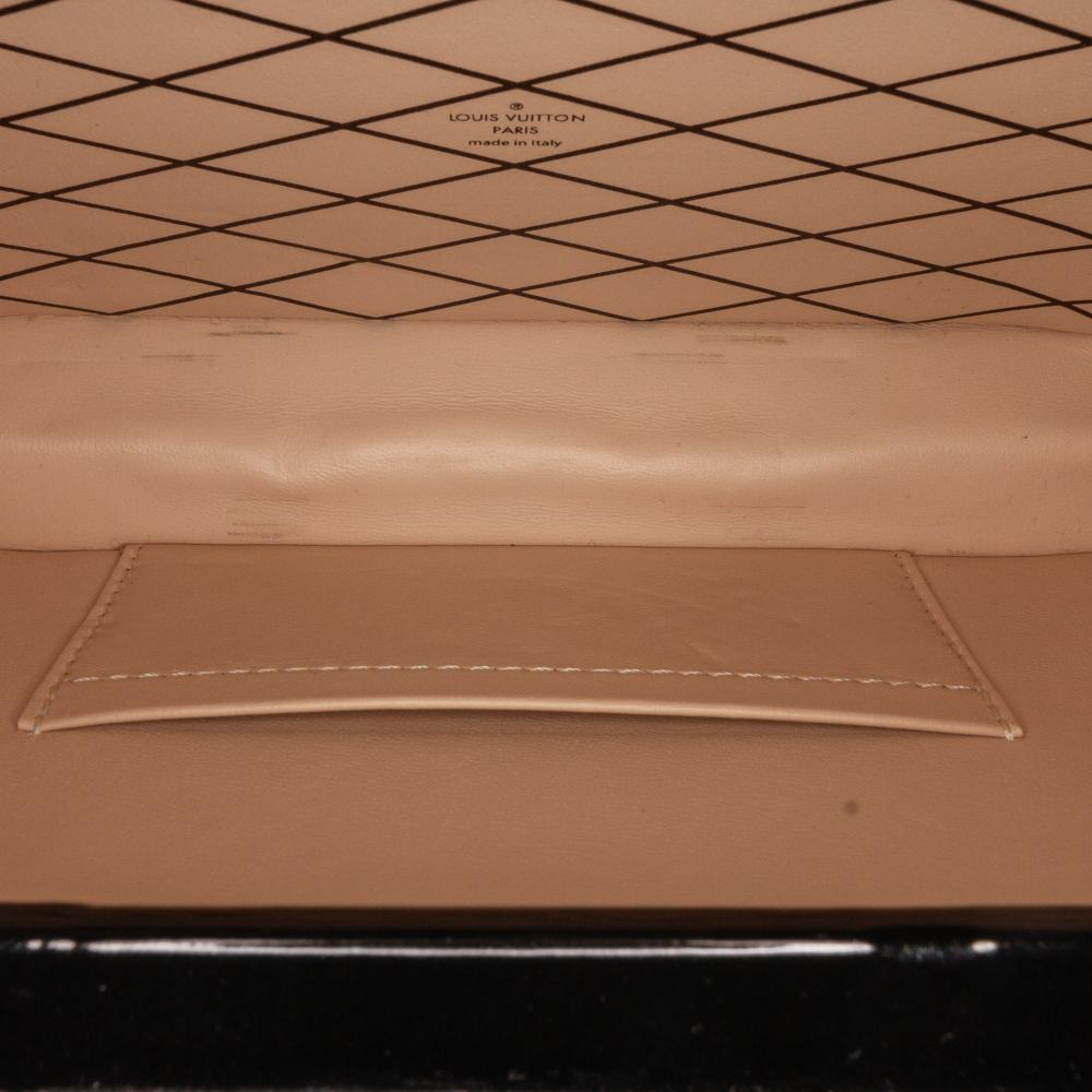 Louis Vuitton AB Louis Vuitton Black Vernis Leather Leather Sequins Petite Malle Italy