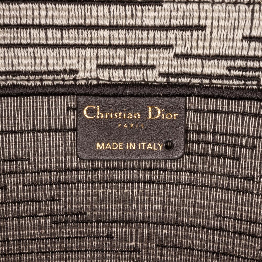 Christian Dior AB Dior Blue Canvas Fabric Large French Flag Book Tote Italy