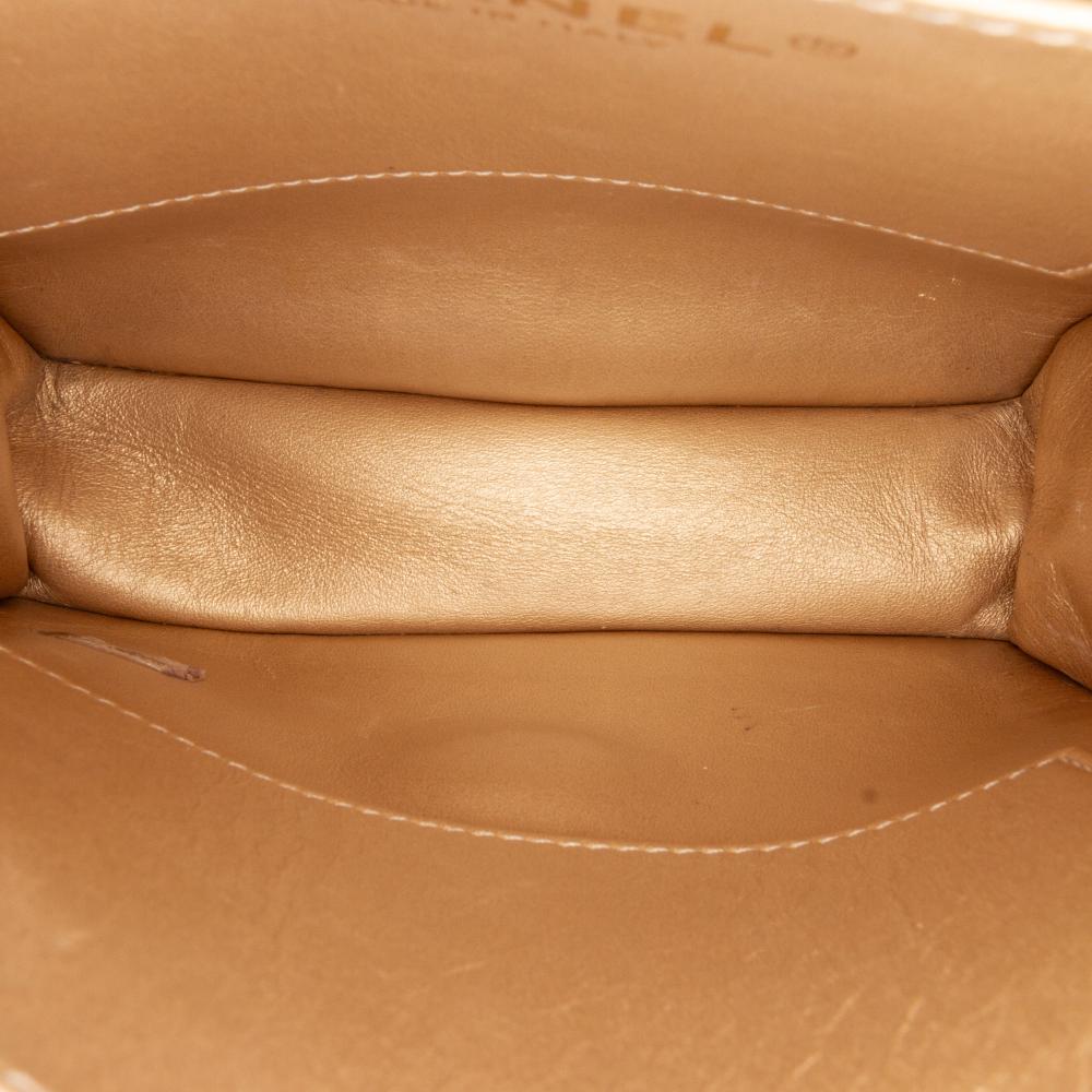 Chanel AB Chanel White Calf Leather Mini Chic Pearls Crossbody Italy