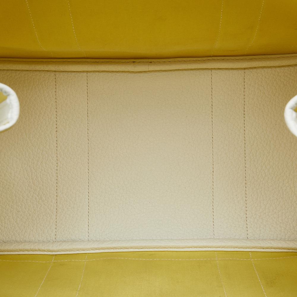 Hermès B Hermès Yellow Light Yellow with White Canvas Fabric Toile and Negonda Garden Party 36 France