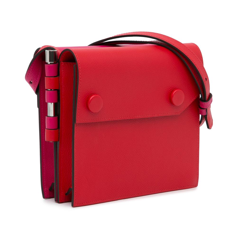 Hermès AB Hermès Red with Pink Calf Leather Evercolor Twins France