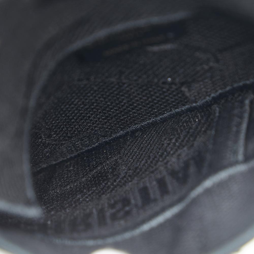 Christian Dior AB Dior Black Canvas Fabric Embroidered Camouflage Saddle Belt Bag Italy