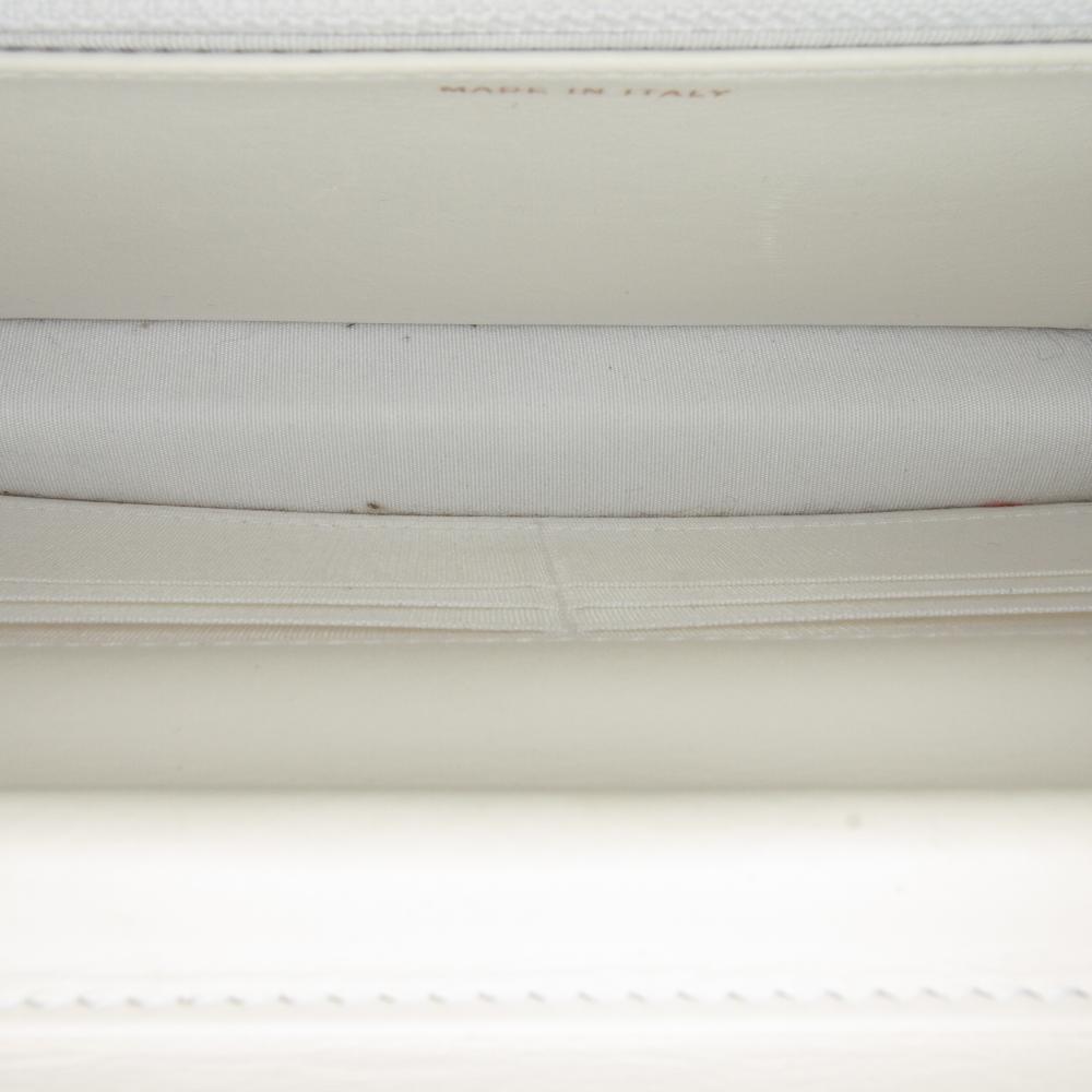 Chanel B Chanel White Lambskin Leather Leather Enchained Wallet on Chain Italy