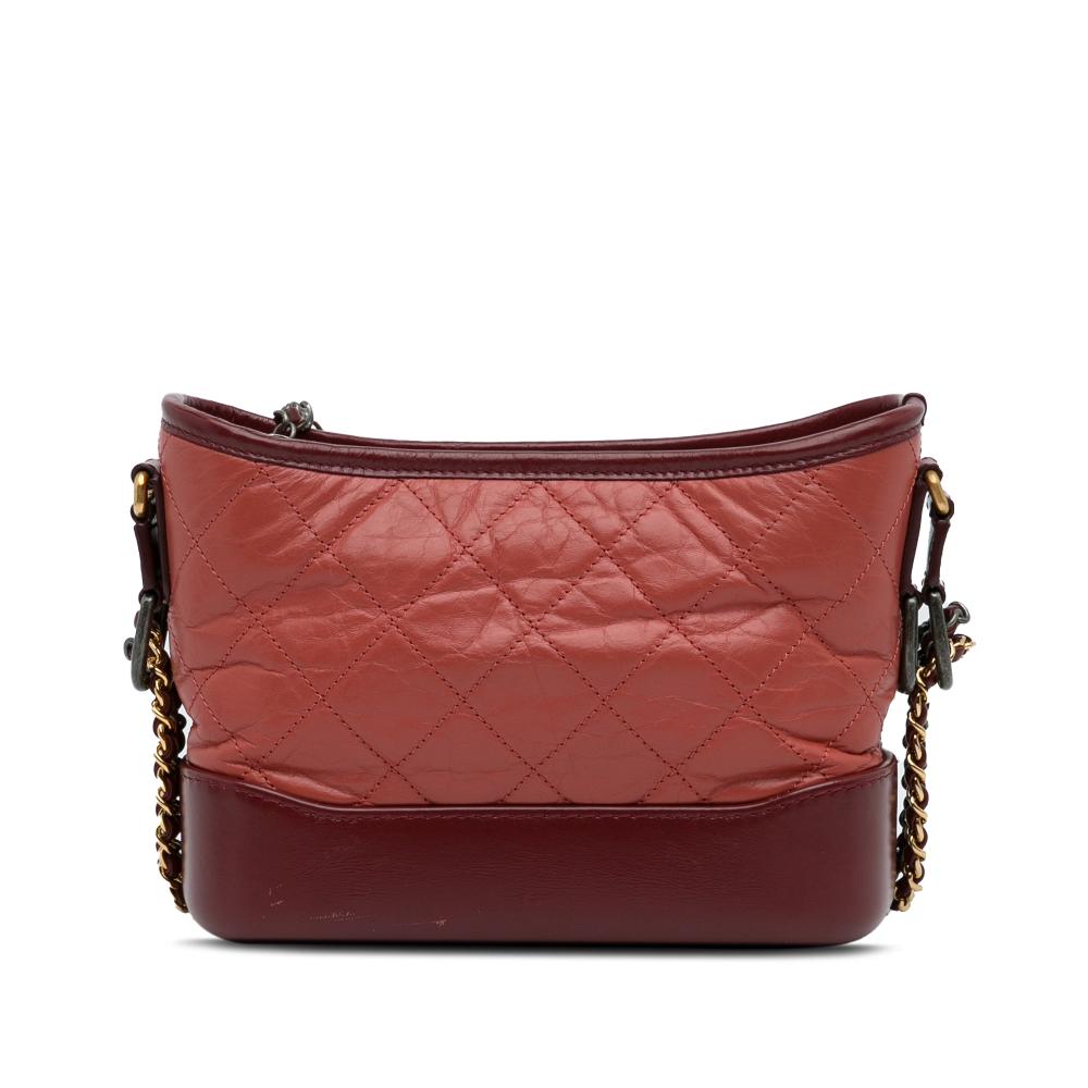 Chanel AB Chanel Red Lambskin Leather Leather Small Chevron Lambskin Gabrielle Crossbody Italy