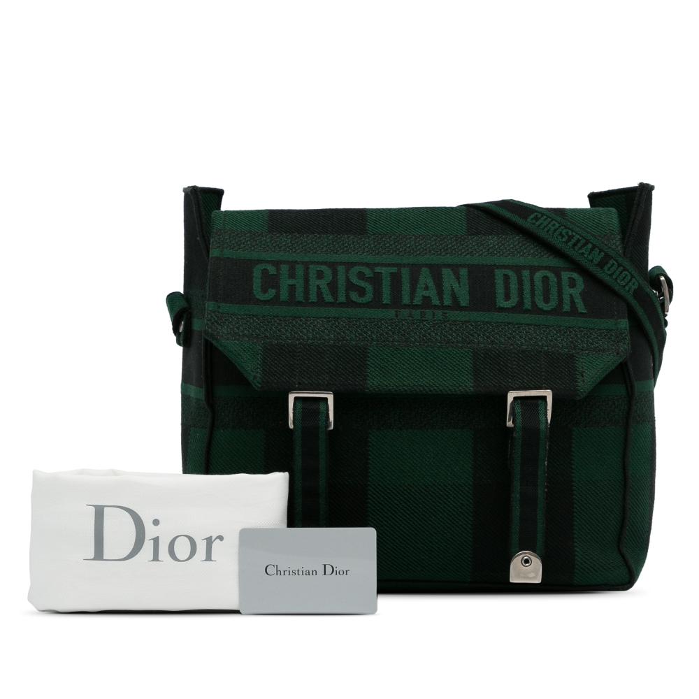 Christian Dior AB Dior Green Canvas Fabric Diorcamp Messenger Bag Italy
