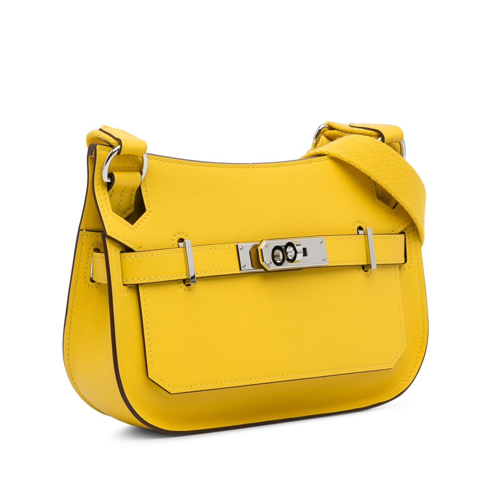 Hermès AB Hermès Yellow Calf Leather Swift Mini Jypsiere France