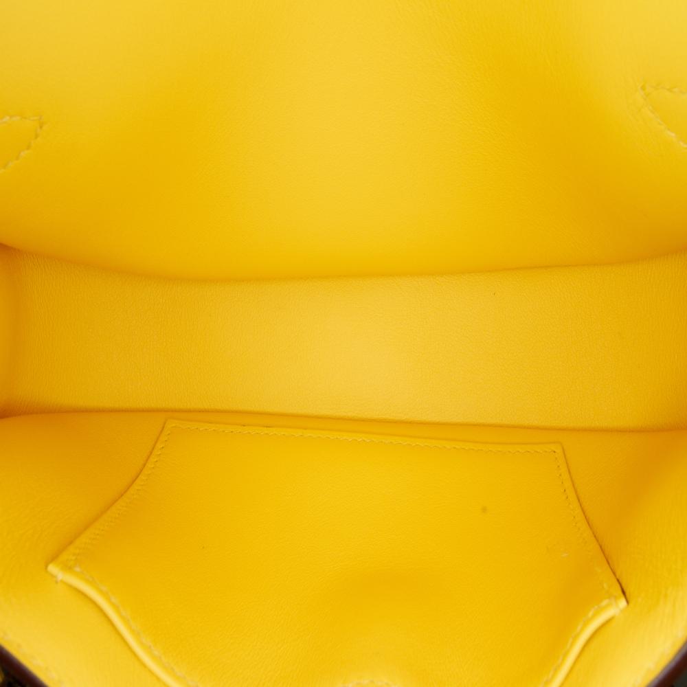 Hermès AB Hermès Yellow Calf Leather Swift Mini Jypsiere France