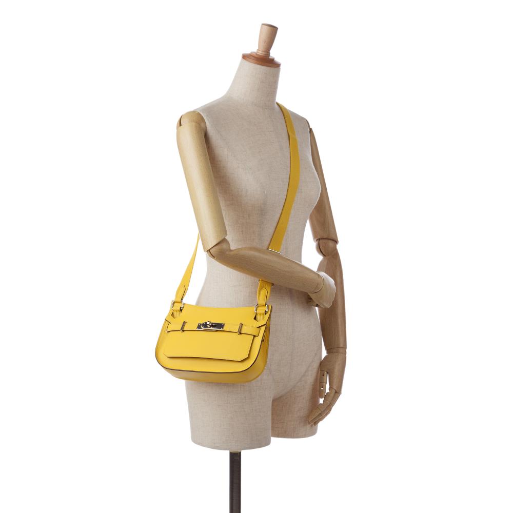 Hermès AB Hermès Yellow Calf Leather Swift Mini Jypsiere France