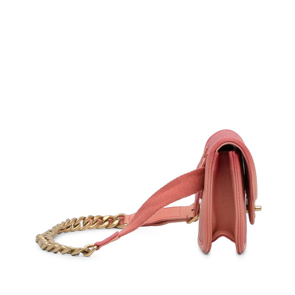 Chanel B Chanel Pink Caviar Leather Leather Caviar Sunset On The Sea Flap Belt Bag Italy