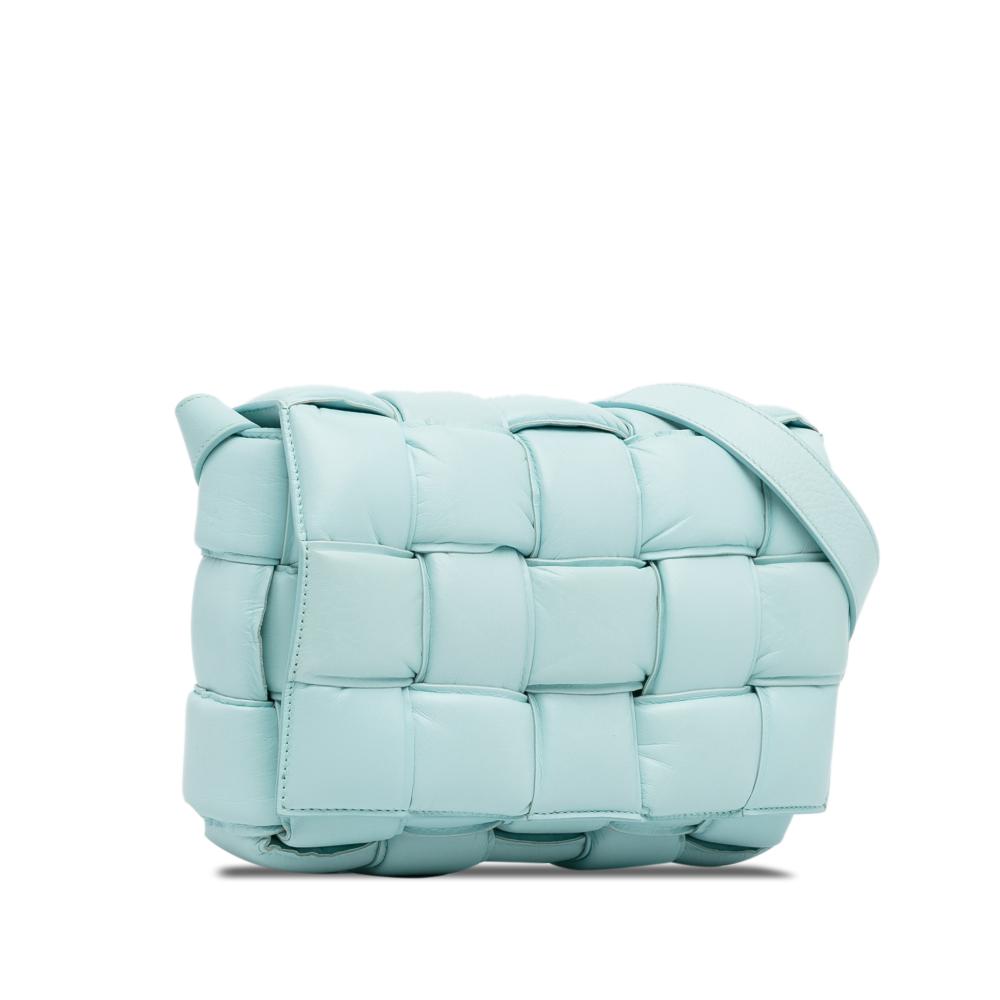 Bottega Veneta Blue Nappa Intrecciato Padded Cassette Crossbody Italy