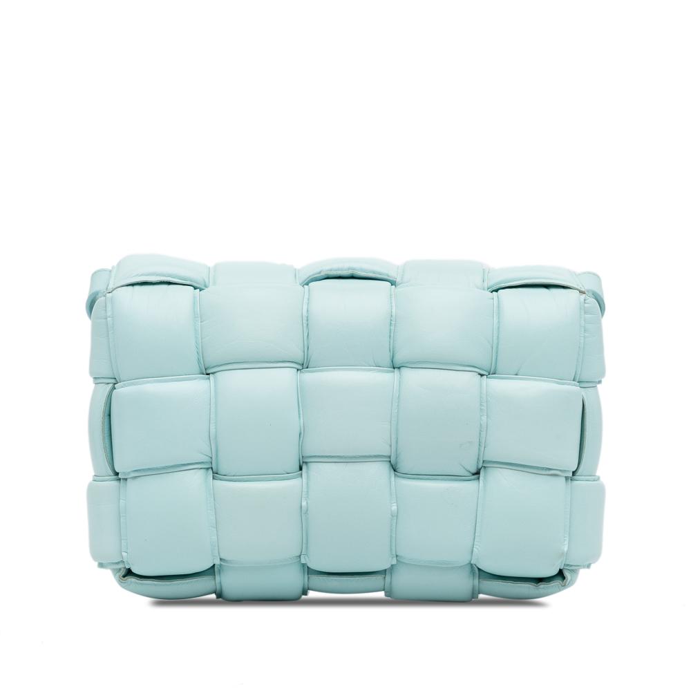 Bottega Veneta Blue Nappa Intrecciato Padded Cassette Crossbody Italy