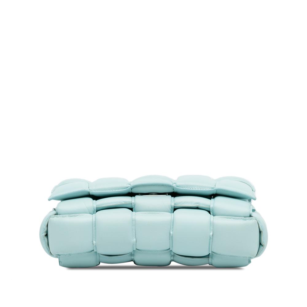 Bottega Veneta Blue Nappa Intrecciato Padded Cassette Crossbody Italy