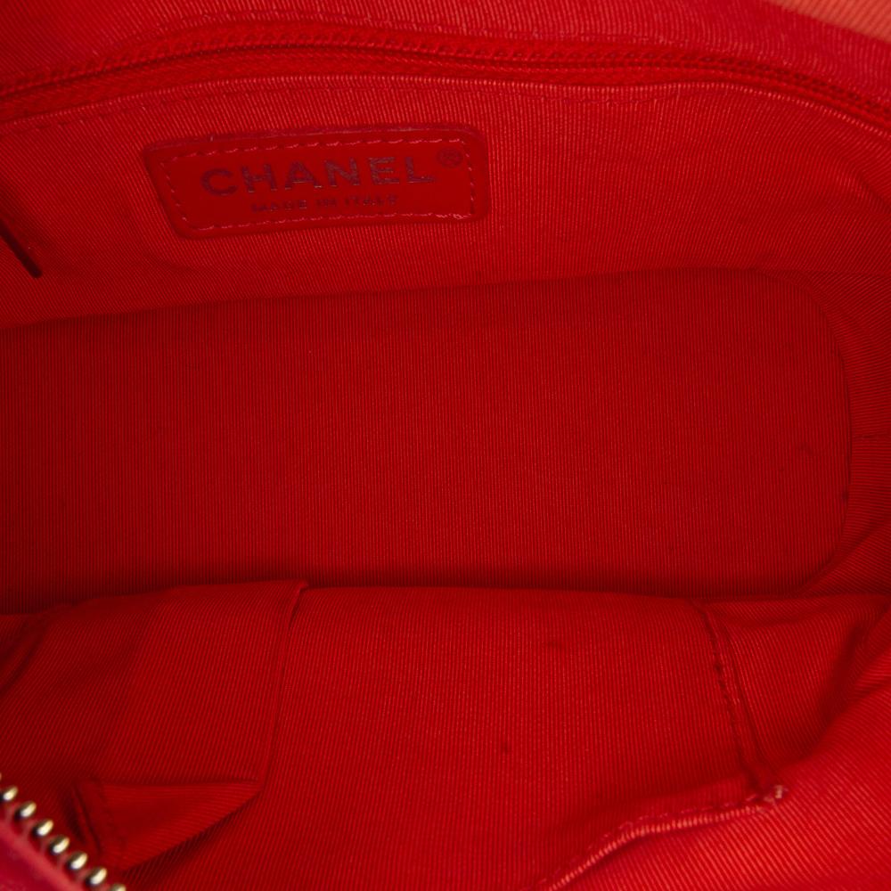 Chanel B Chanel Red Lambskin Leather Leather Small Chevron Lambskin Gabrielle Crossbody Italy