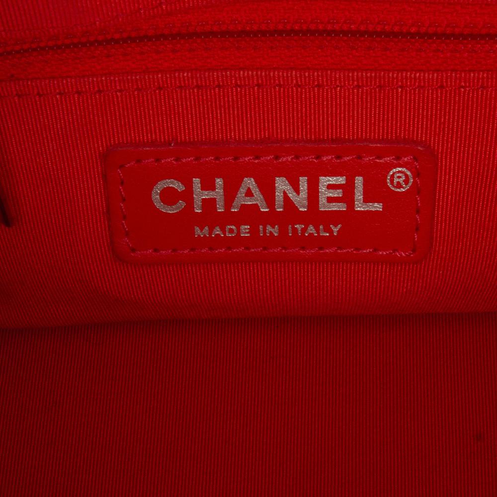 Chanel B Chanel Red Lambskin Leather Leather Small Chevron Lambskin Gabrielle Crossbody Italy