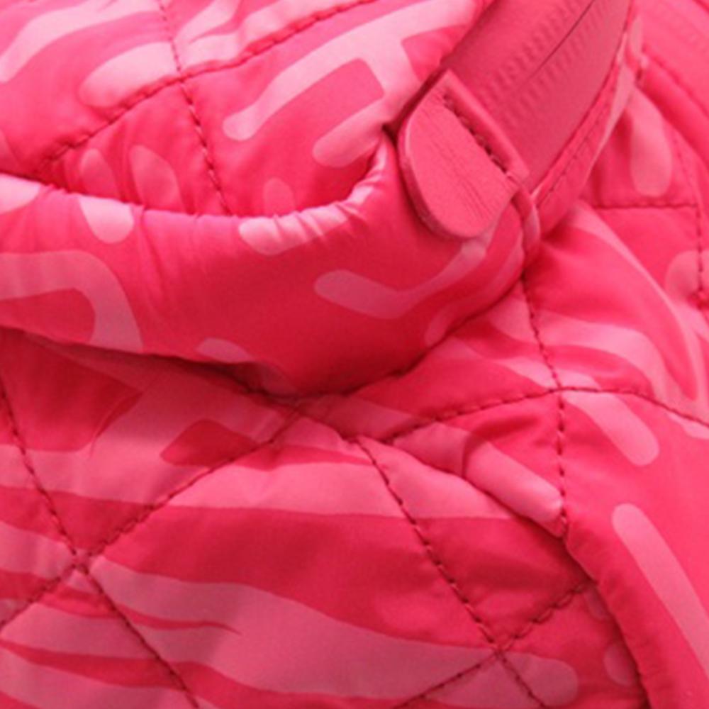 Chanel A Chanel Pink Nylon Fabric Printed Coco Neige Convertible Backpack France