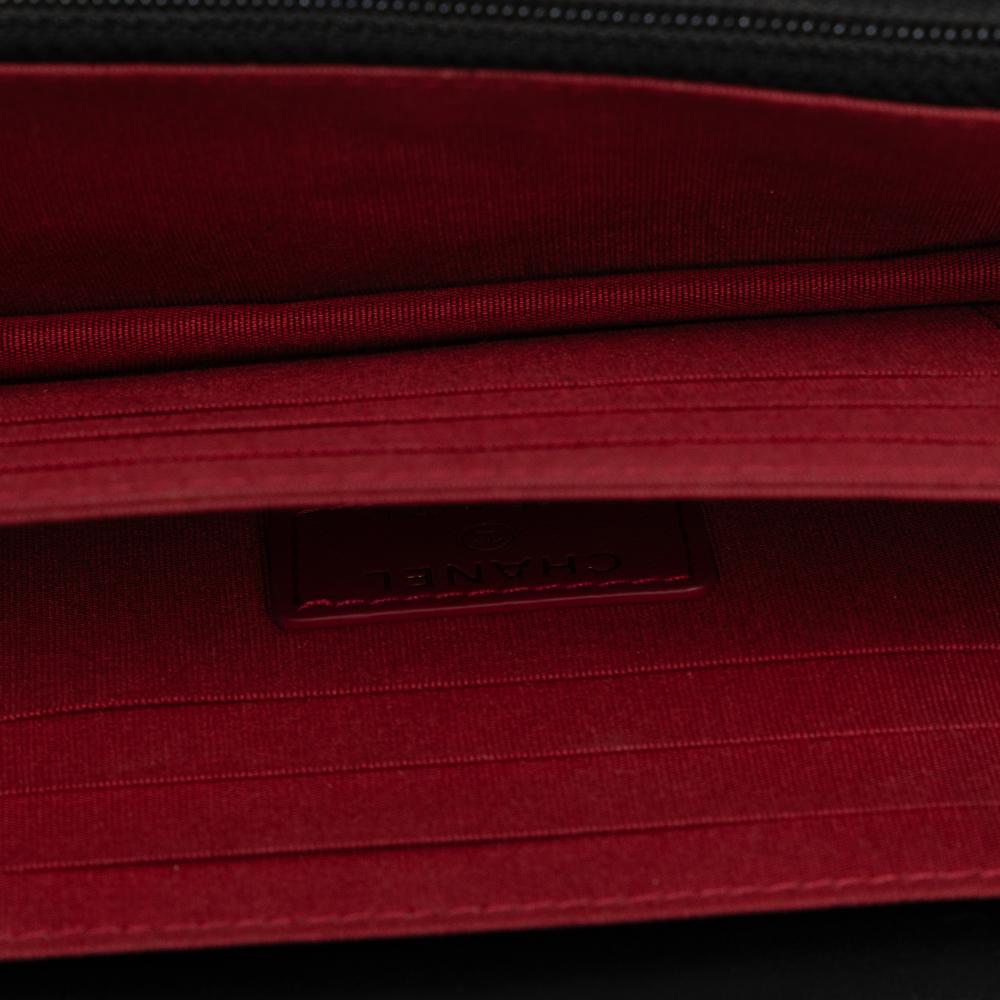 Chanel AB Chanel Black Lambskin Leather Leather Lambskin Romance Wallet On Chain Italy